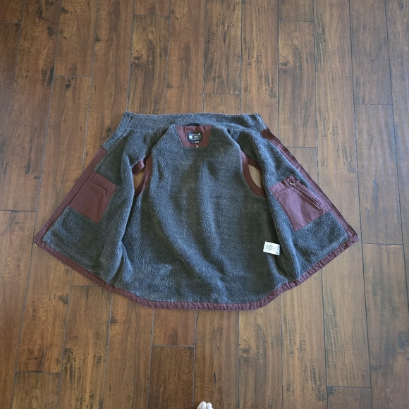 Carhartt Men's Sherpa Lined Relaxed Fit Washed Duck Canvas Vest Blackberry Sz XL - Picture 6 of 15